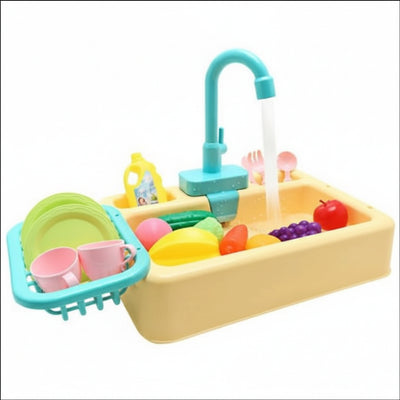 Kids Pretend Play Kitchen Set – Interactive Dishwasher & Water Sink Toy