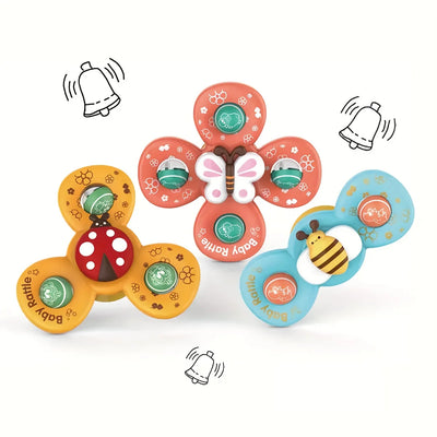 Baby Spinner Suction Toy Set – Sensory Rattle Toy For Infants