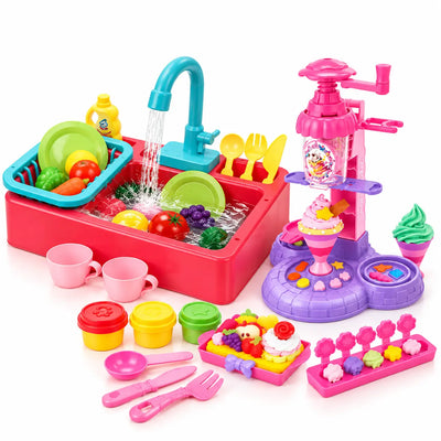 Little Chef Water Sink & Color Clay Ice Cream Parlour Playset
