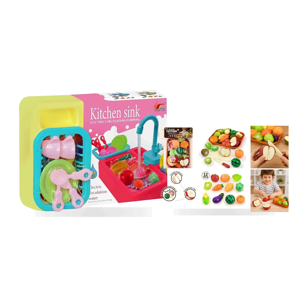 Chef & Kitchen Sensory Play Bundle (Sink + Fruit Cutting) - Photo 1