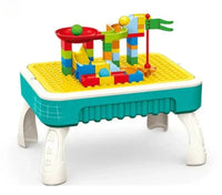 2-in-1 Kids Activity Table – Building Blocks & Drawing Board for Toddlers