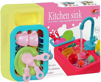 Kids Pretend Play Kitchen Set – Interactive Dishwasher & Water Sink Toy