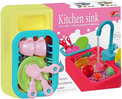 Kids Pretend Play Kitchen Set – Interactive Dishwasher & Water Sink Toy