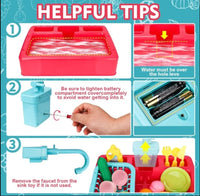 Kids Pretend Play Kitchen Set – Interactive Dishwasher & Water Sink Toy