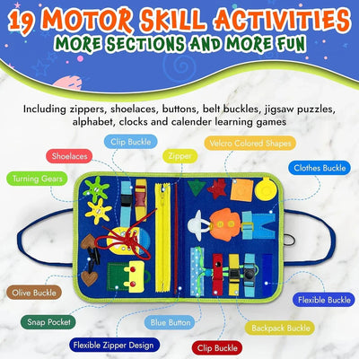 Busy Montessori Sensory Book – Portable Activity Kit for Toddlers