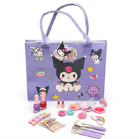 21Pcs Kuromi Makeup Set with Storage Bag – Pretend Play Kit for Kids