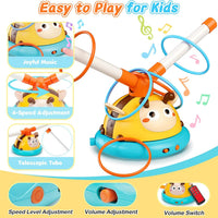 HoneyBee 4-in-1 Activity Toy – Ring Toss, Baseball, Rocket & Jump Game