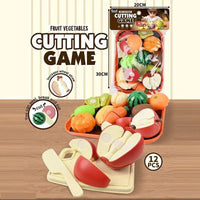 Montessori Fruit & Vegetable Cutting Play Set – Pretend Play Kitchen Toy for Toddlers