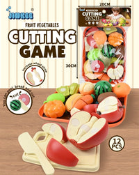 Montessori Fruit & Vegetable Cutting Play Set – Pretend Play Kitchen Toy for Toddlers
