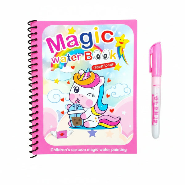 Magic Water Book – Reusable Unicorn Coloring & Painting Book for Kids