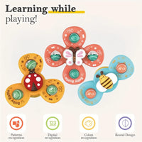 Baby Spinner Suction Toy Set – Sensory Rattle Toy For Infants