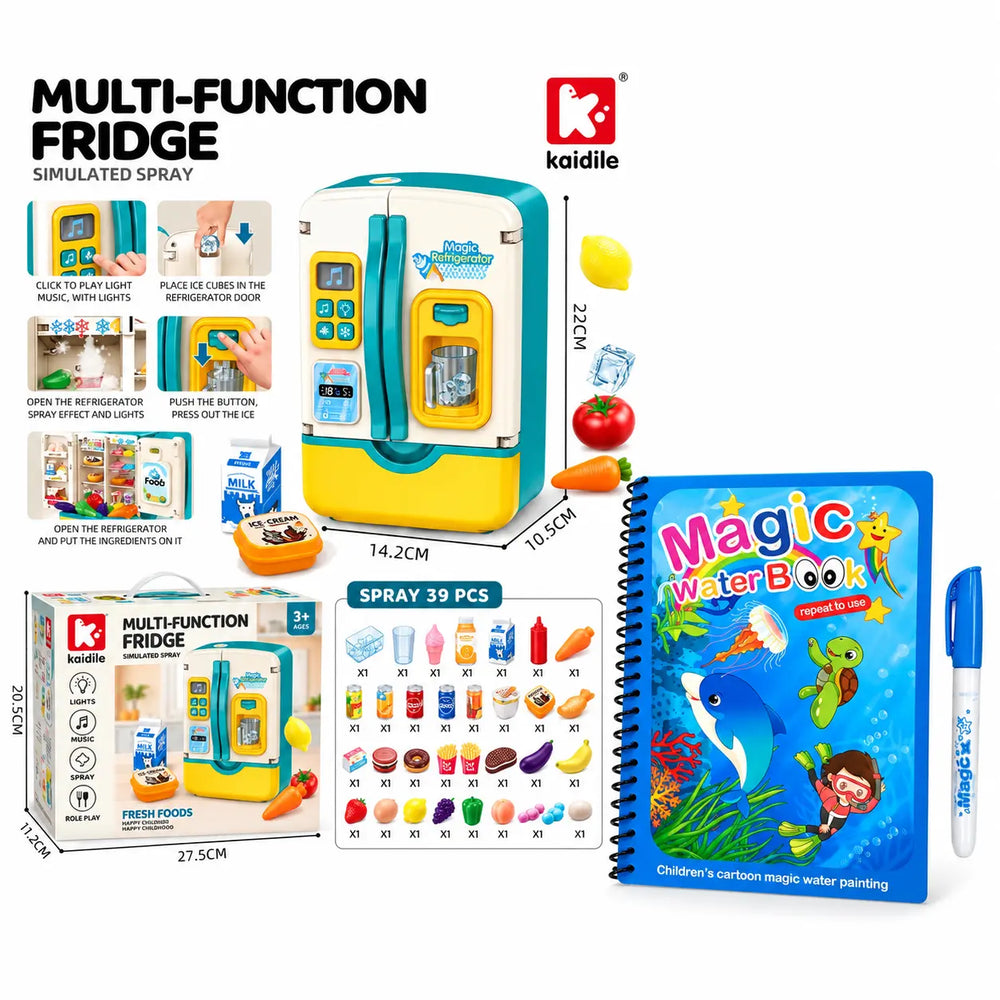 Interactive Refrigerator Appliance & Magic Water Art Activity Pack