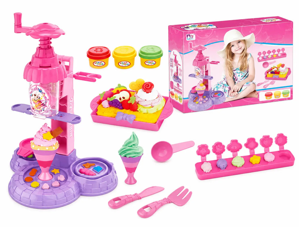 Color Clay Ice Cream Maker Extruder Machine with Complete Accessories and Box Packaging