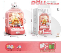 Rabbit Claw Machine Dimensions, Dual USB and Battery Power, 10 Dolls and 10 Prize Capsules