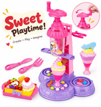 Color Clay Ice Cream dessert waffles and cones