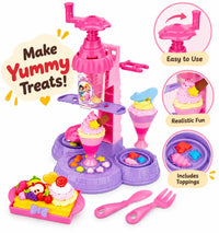 Easy to Use Hand-Crank Extruder with Topping Molds for Realistic Treat Making