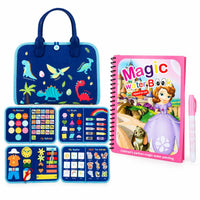 Deluxe Montessori 8-Page Busy Book & Dual Magic Water Books Pack