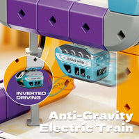 Electric Magnetic Monorail Train Inverted Upside Down Driving Demonstration